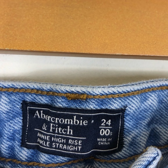 A&F Annie High Rise Ankle Straight Jeans Sz 00S - Picture 11 of 15